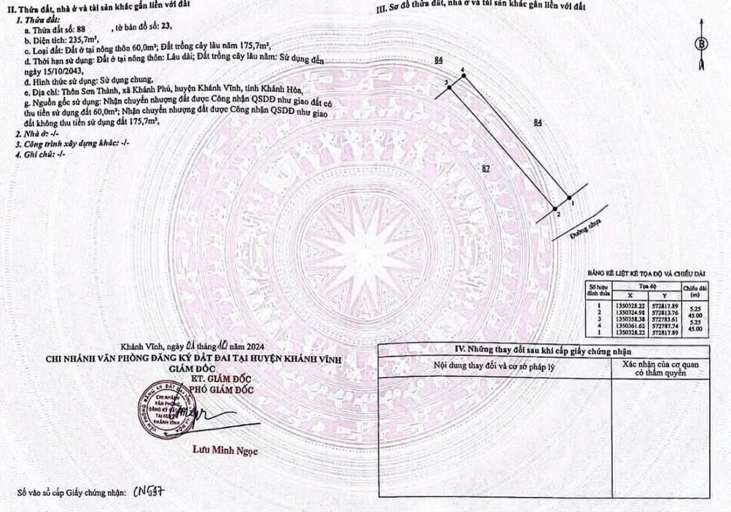 Đất nền Khánh Phú Khánh Vĩnh 235,7m² giá 450 triệu - Địa điểm tiềm năng đầu tư!