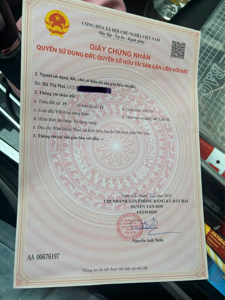 Đất thổ cư 136m² xã Lai Đồng, giá chỉ 170 triệu - Cơ hội đầu tư hiếm có!