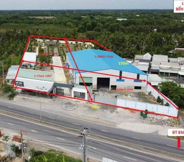 Nhà xưởng mặt tiền ĐT 824, Bến Lức, Long An 7900m² giá 58 tỷ - Phù hợp cho mọi ngành nghề
