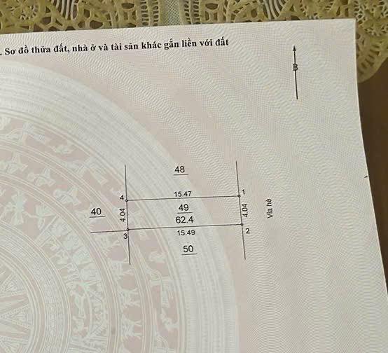 Đất dịch vụ Lại Yên Hoài Đức 62,4m² giá 140 triệu - Tiềm năng tăng giá cao!