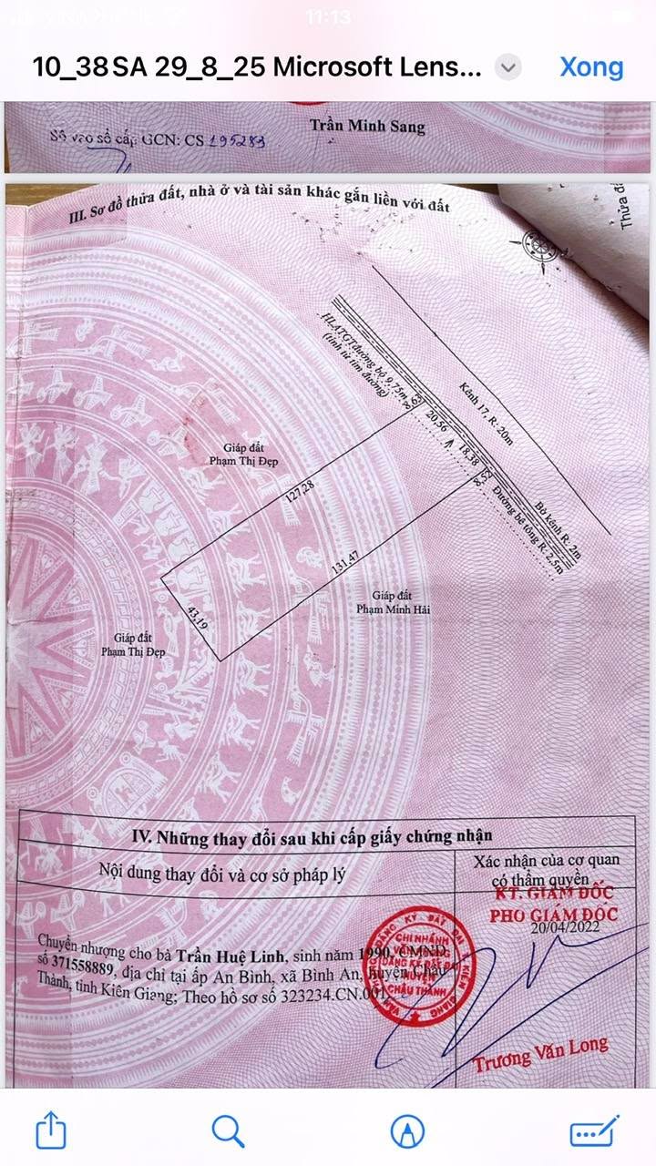 Đất nền 5656m² tại xã Mong Thọ, Châu Thành - Giá chỉ 1.4 tỷ, sổ đỏ chính chủ!