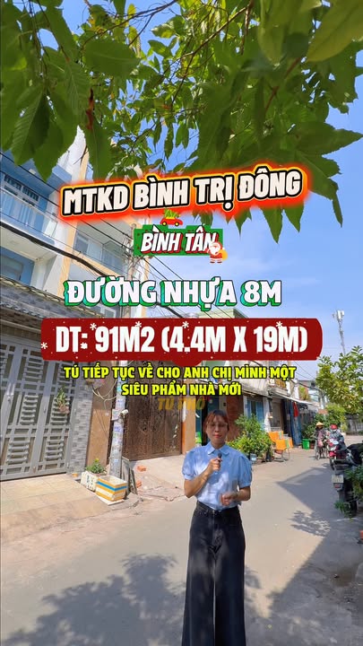 Mặt tiền kinh doanh Bình Trị Đông, Bình Tân 83m² - Đường nhựa 8m thuận lợi!