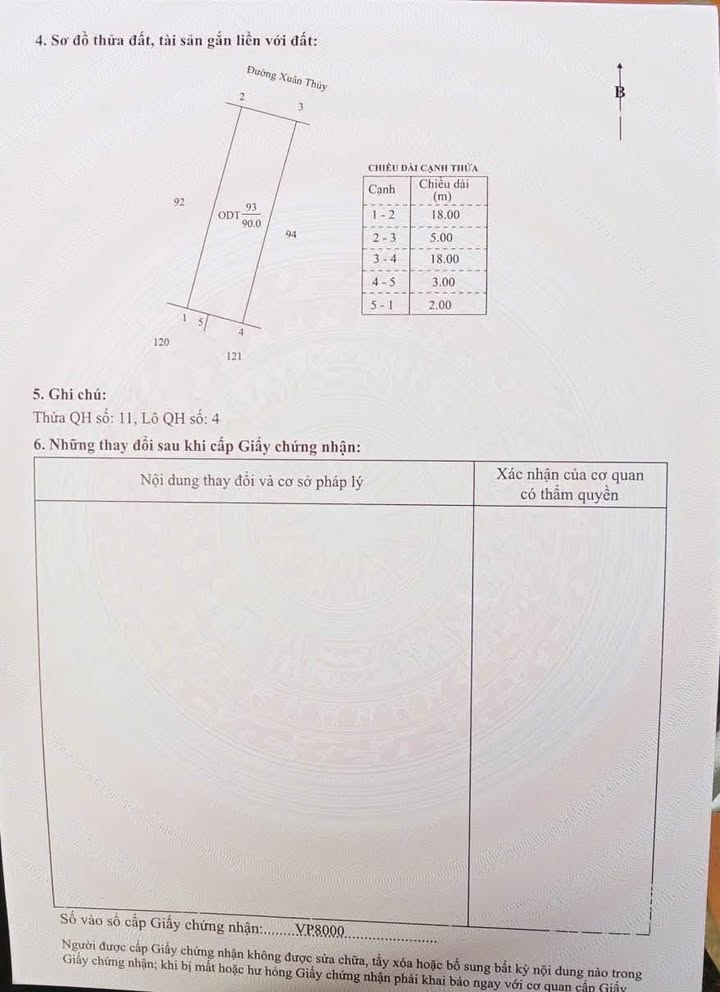 Đất mặt đường Xuân Thủy Nam Định 90m² giá 4 tỷ - Đầu tư sinh lời ngay!