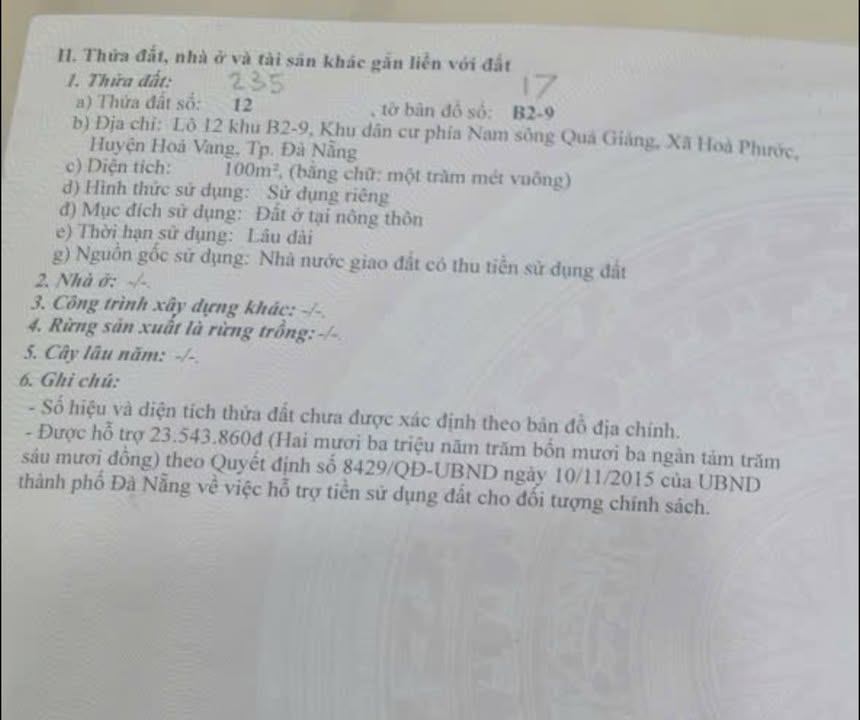 Đất nền Bờ Đằm 6, Hòa Vang, 100m² - Giá chỉ 3 tỷ, vị trí tiềm năng!