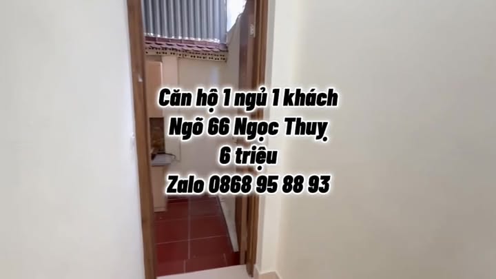 Căn hộ 1N1K Ngõ 66 Ngọc Thụy 6 triệu/tháng - Full nội thất, ô tô đỗ cửa!