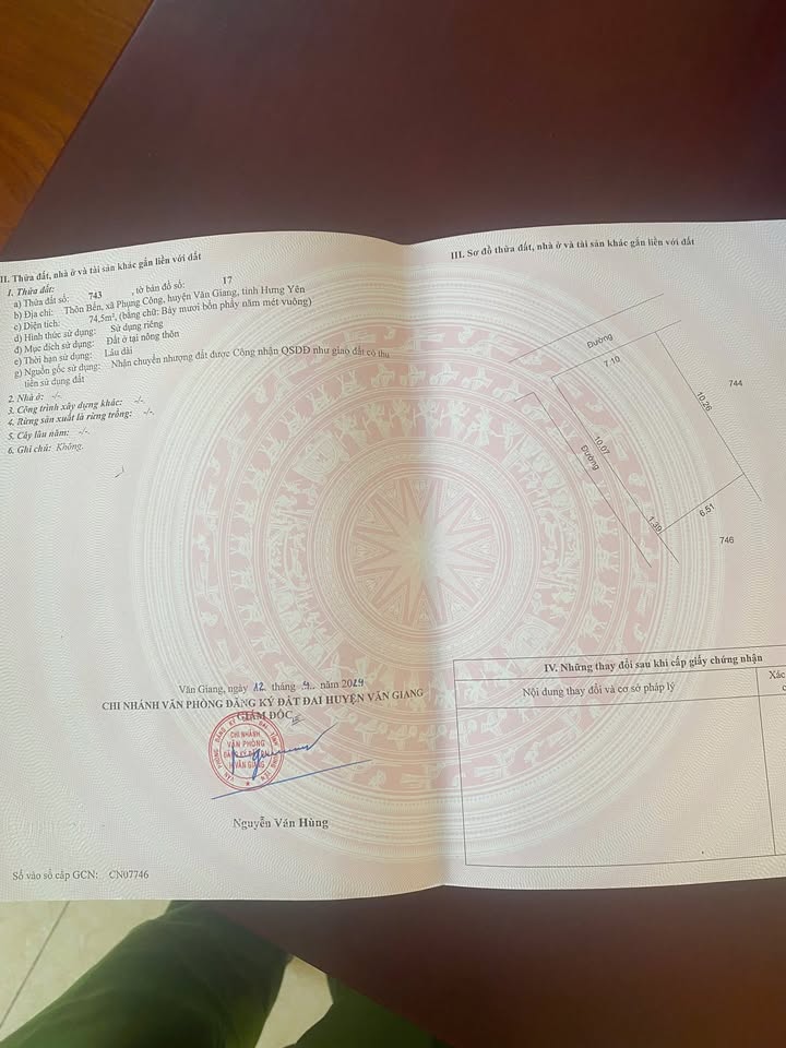 Đất nền Phụng Công - Văn Giang - 74,5m² giá 7 tỷ - Cơ hội hiếm có!