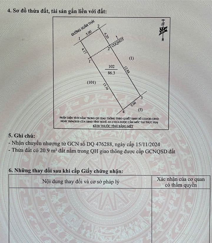Đất nền Quán Bàu Vinh 86.3m² giá thỏa thuận - Vị trí gần trung tâm tiêm chủng!