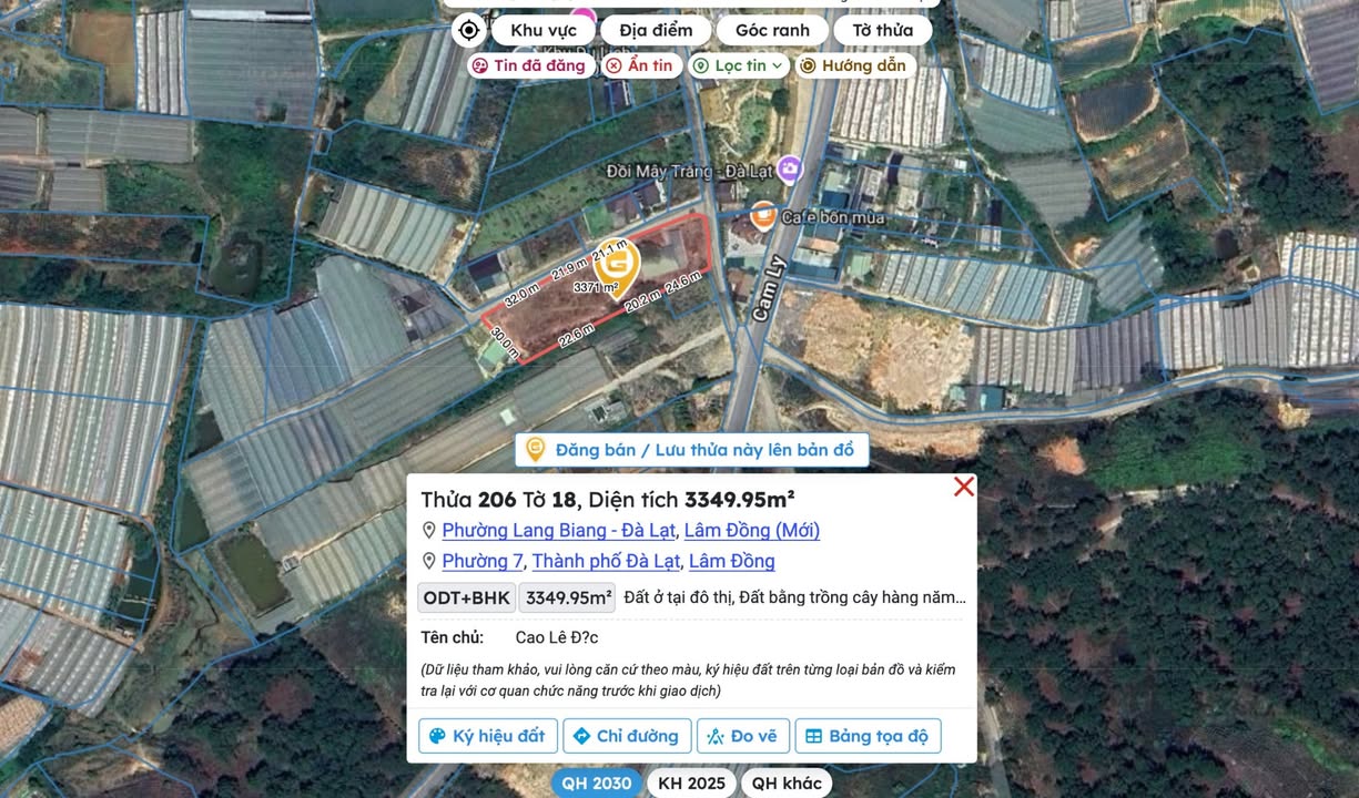 Đất nền Đà Lạt 2664m² giá 40 tỷ - Đầu tư lý tưởng với 2 mặt tiền!