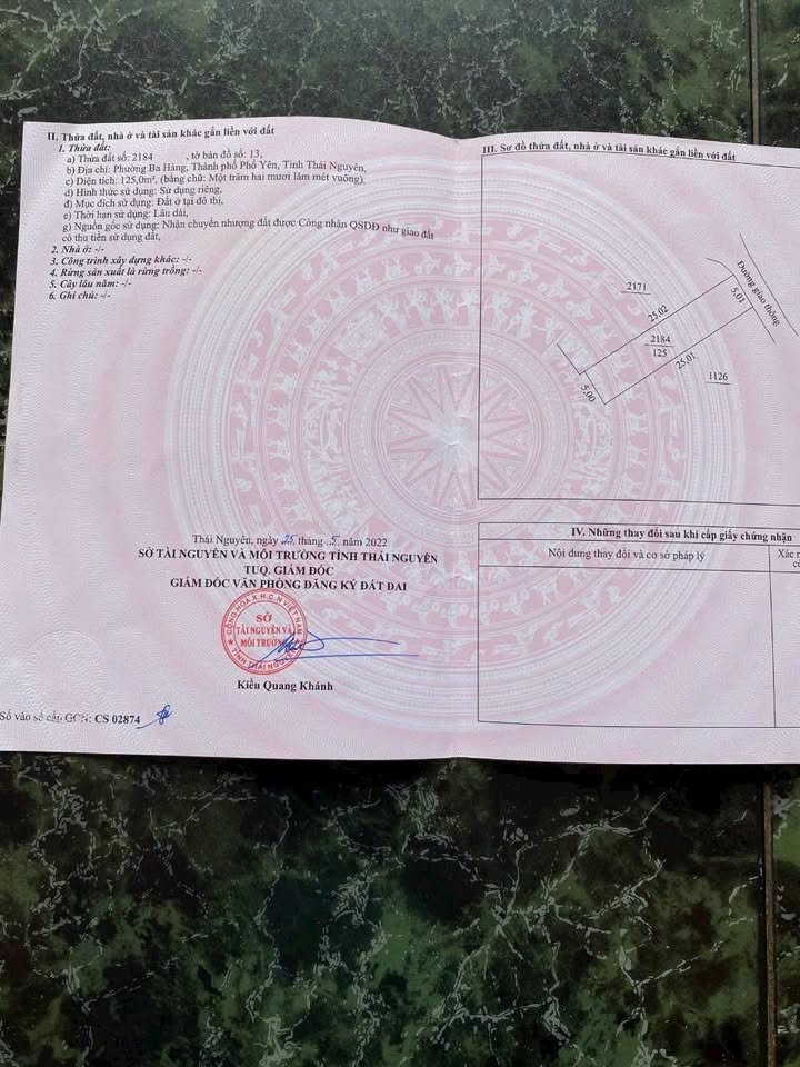 Đất thổ cư Phổ Yên Thái Nguyên 125m² giá 1 tỷ - Đầu tư sinh lời ngay!