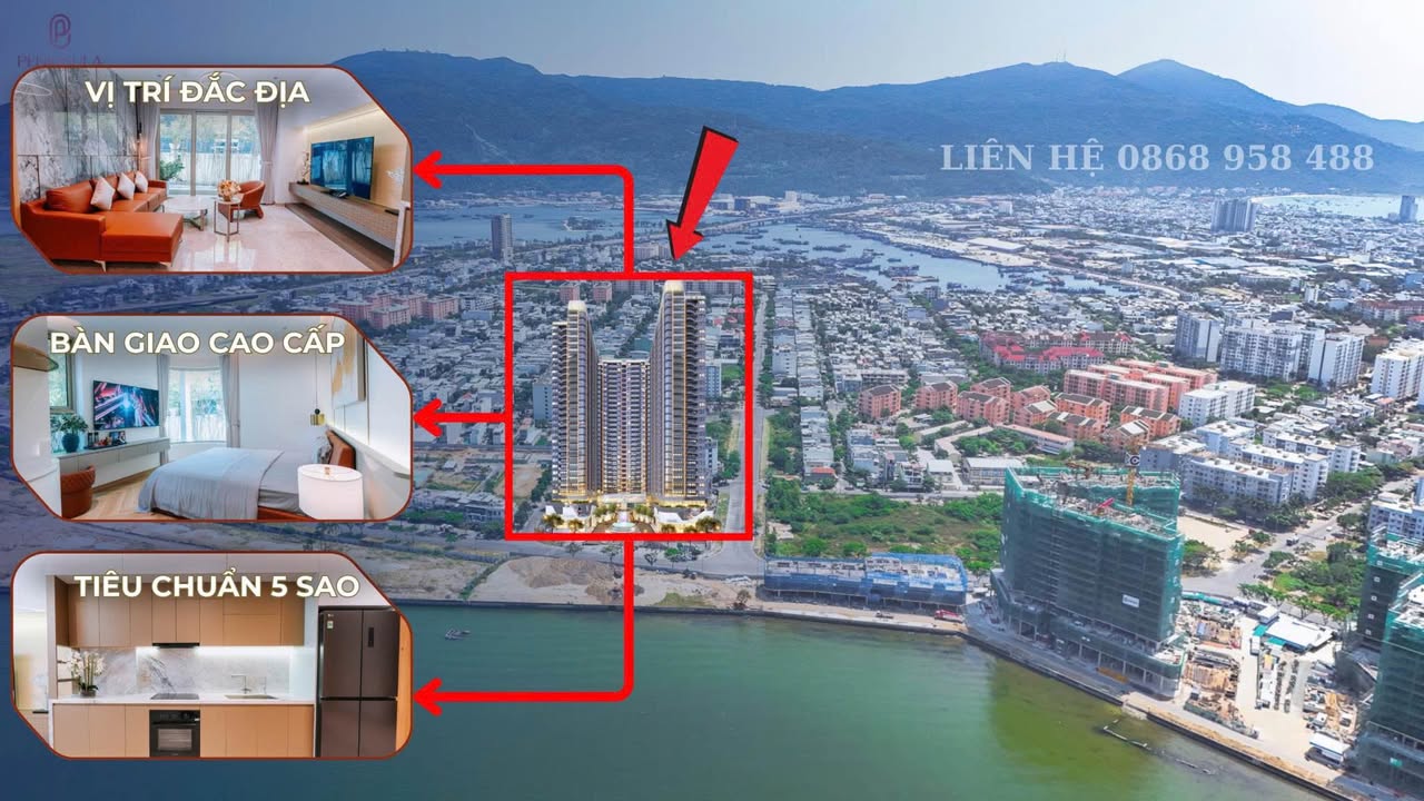 Căn hộ Peninsula Đà Nẵng 63,6m² giá 4 tỷ - Sổ hồng lâu dài, view sông tuyệt đẹp!