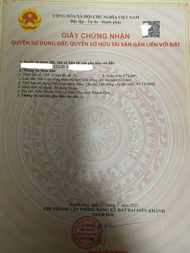 Đất làm vườn Diên Phước 673m² giá chỉ 1.3 tỷ - Vị trí cao ráo, không ngập lụt!