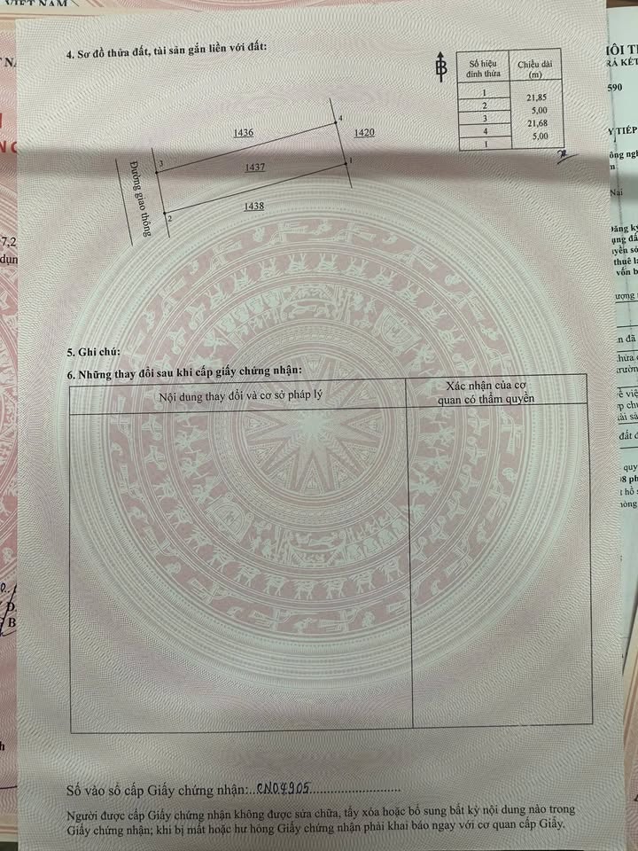 Đất nền Giang Điền Trảng Bom 105m² giá chỉ 719 triệu - Sổ đỏ chính chủ, sang tên ngay!