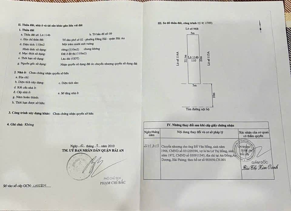 Đất TĐC Đồng Dứa, Đằng Hải, 110m² giá 4.95 tỷ - Vị trí thuận lợi ngay trục chính!
