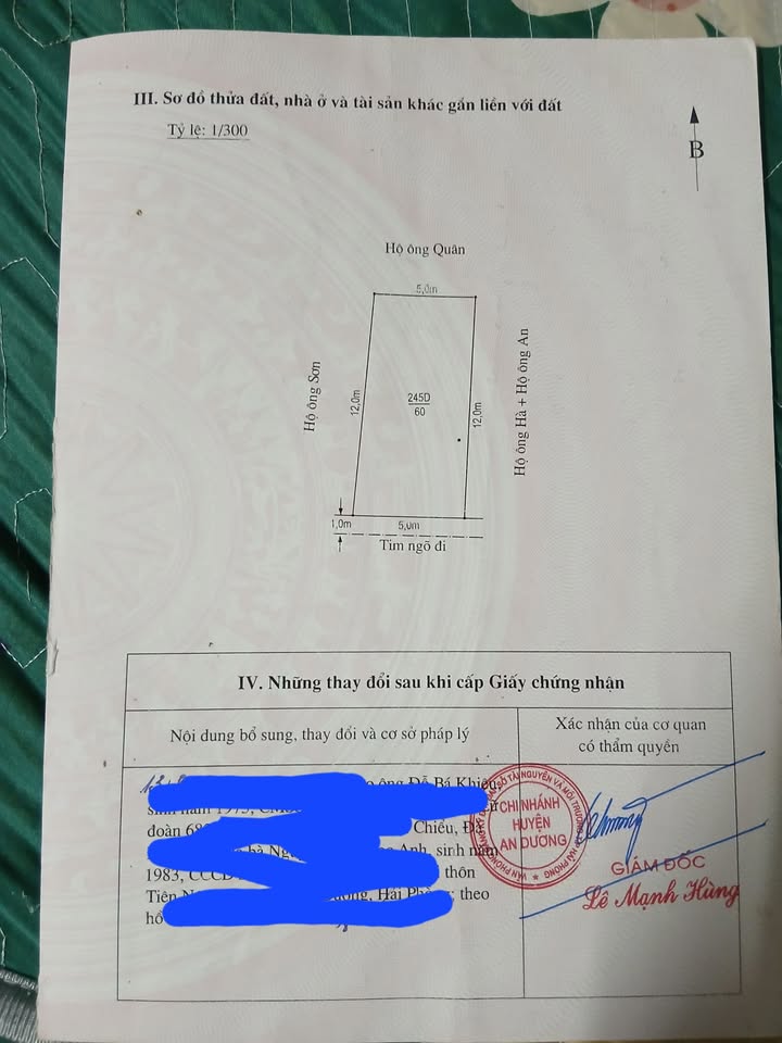 Bán lô đất An Hưng, An Dương, Hải Phòng 60m² - Chính chủ, giá tốt!