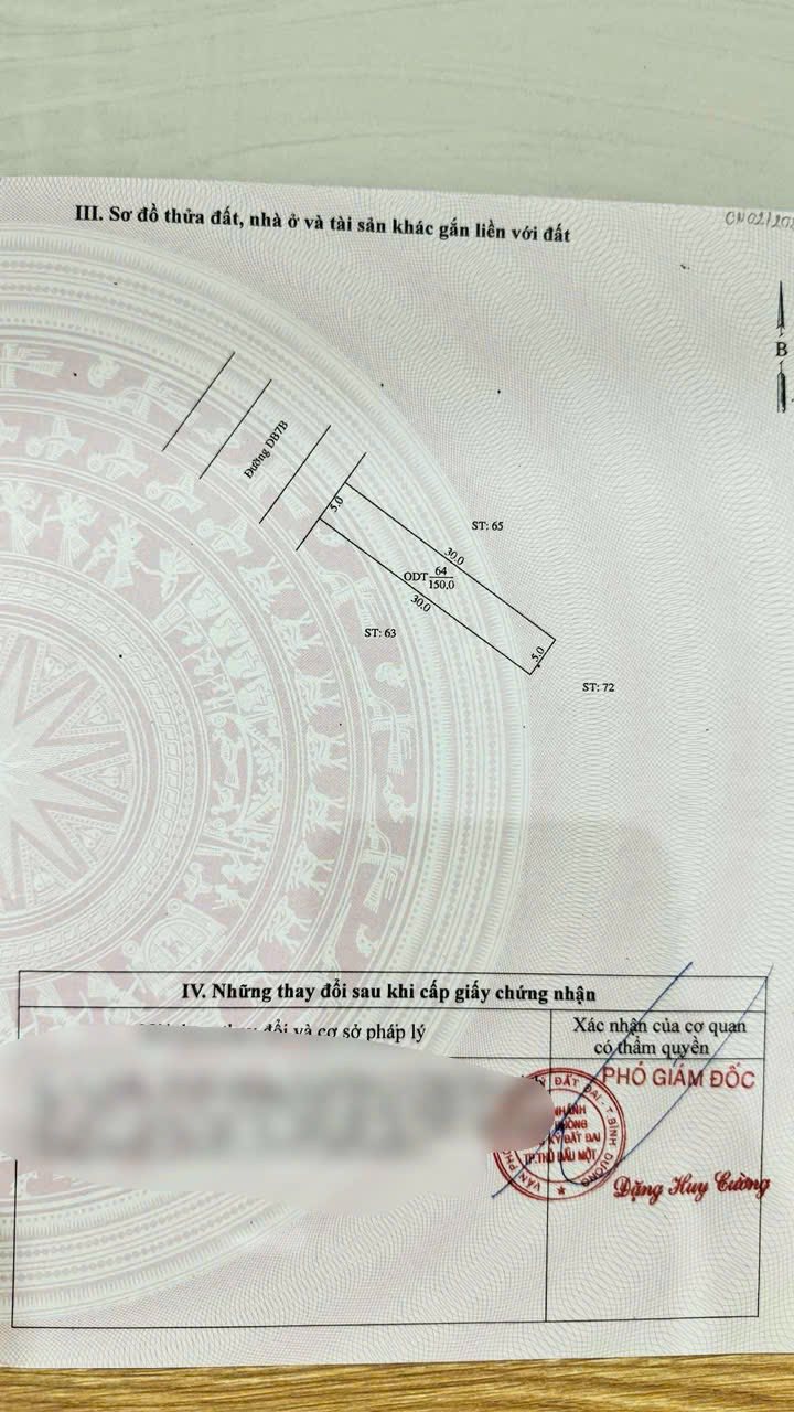 Đất thổ cư Phường Bình Dương 150m² giá 3 tỷ - Vị trí đẹp, thuận tiện di chuyển!