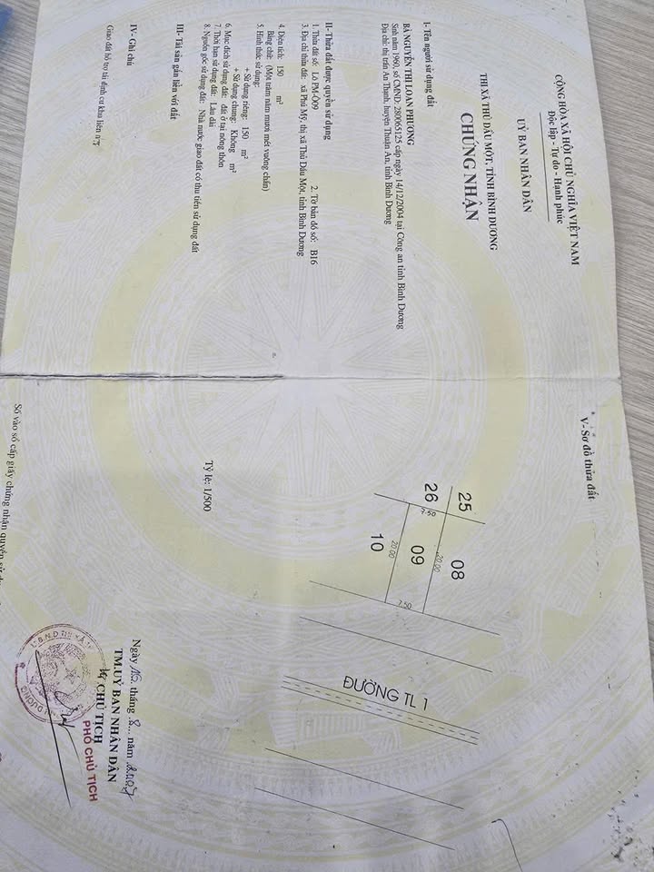 Đất nền Thủ Dầu Một 150m² giá 5 tỷ - Đầu tư sinh lời ngay!