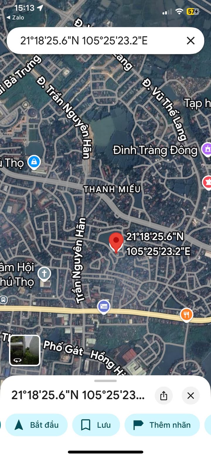 Đất nền 102m² view hồ tại Thanh Miếu, Việt Trì giá 4 tỷ - Sổ đỏ chính chủ