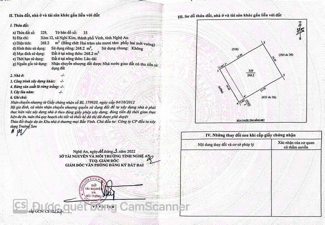 Đất dự án Trường Sơn Nghi Kim 268m² giá thỏa thuận - Cơ hội đầu tư hấp dẫn!