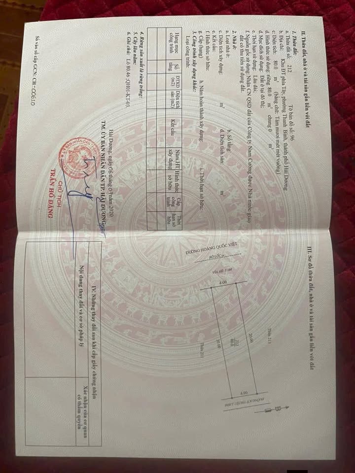 Đất nền mặt đường Hoàng Quốc Việt, Hải Dương 80m² giá chỉ 8 tỷ - Cơ hội đầu tư không thể bỏ lỡ!