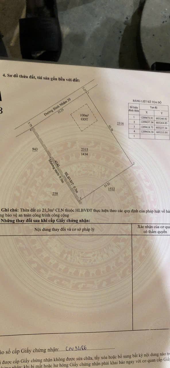 Đất nền Bình Nhâm 1434m² giá 28.68 tỷ - Đầu tư sinh lời hiệu quả!