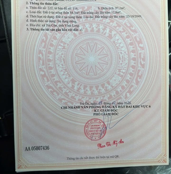Đất nền Trà Côn 100m² giá 255 triệu - Sổ hồng chính chủ, đầu tư sinh lời!