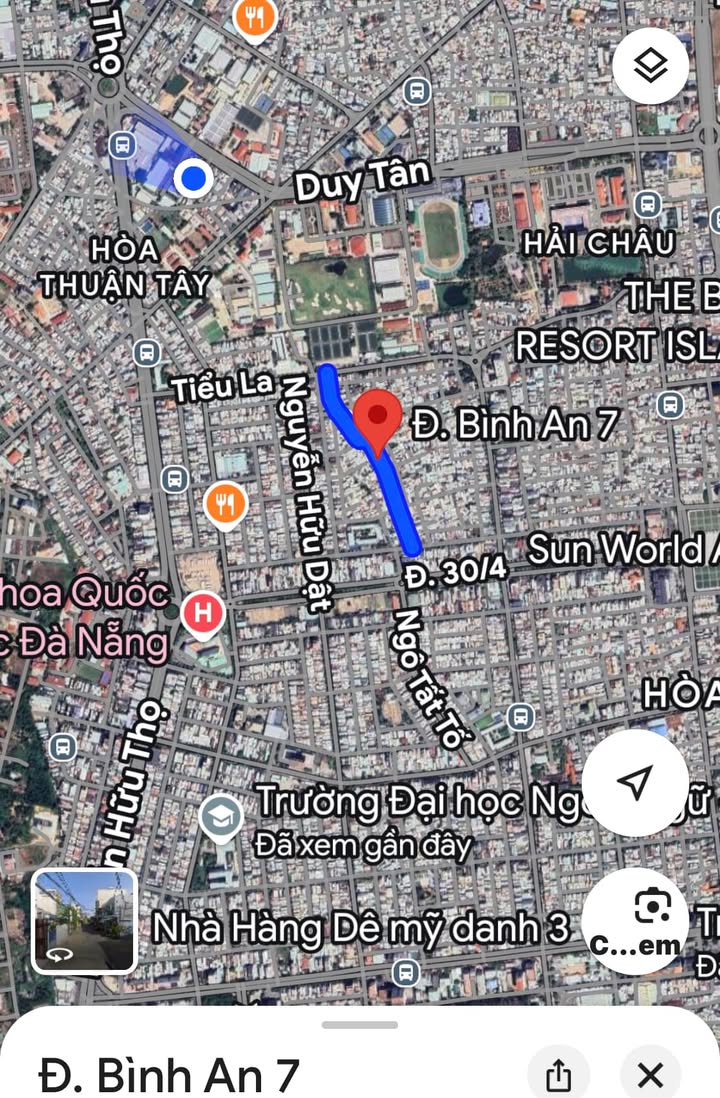 Đất nền Mặt tiền đường Bình An 7, Hoà Cường 92m² giá 7.9 tỷ - Đầu tư sinh lời ngay!