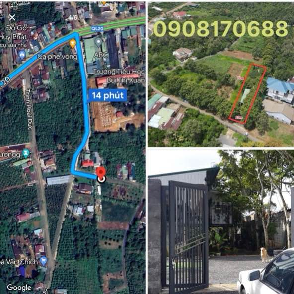 Đất nền Lộc Nga Bảo Lộc 720m² giá 3 tỷ - Khu dân cư thoáng mát