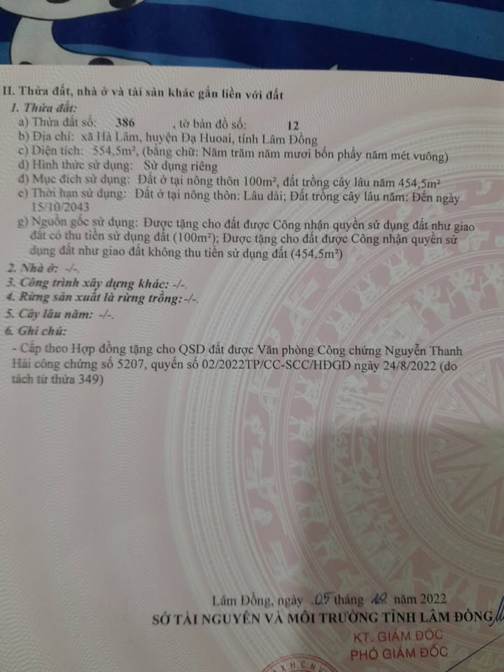 Đất thổ cư chính chủ Đạ Huoai 560m² - Mặt tiền đường QL 20, gần khu du lịch Suối Ngựa!