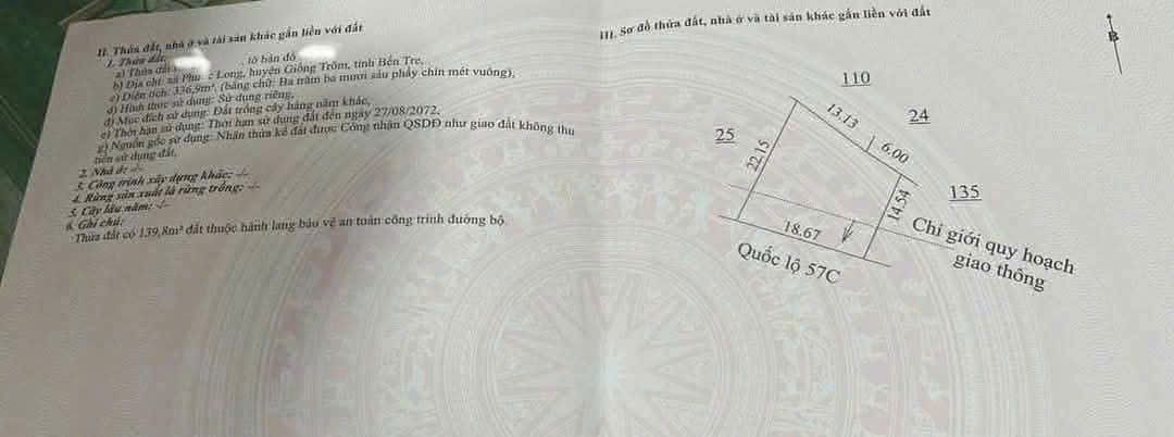 Nhà cấp 4 và 3 Ki-ốt mặt tiền QL57C tại Phước Long, Giồng Trôm chỉ 1.7 tỷ - Cơ hội đầu tư hiếm có!