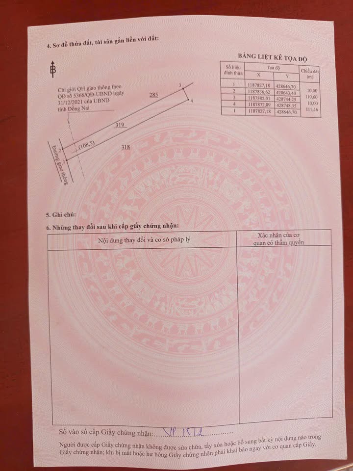 Đất Bàu Cạn - Long Thành 1.108,5m² giá 4,5 tỷ - Đầu tư sinh lời ngay!