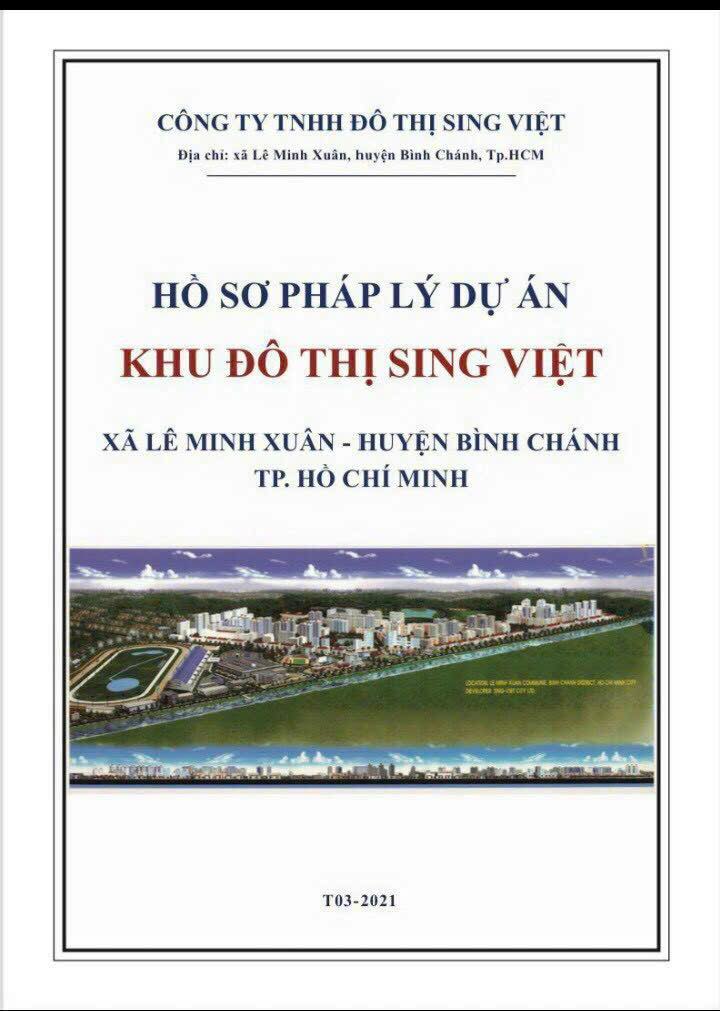 Dự án Khu Đô Thị Sing Việt, Bình Chánh 363ha giá 500 triệu USD - Cơ hội đầu tư lớn!