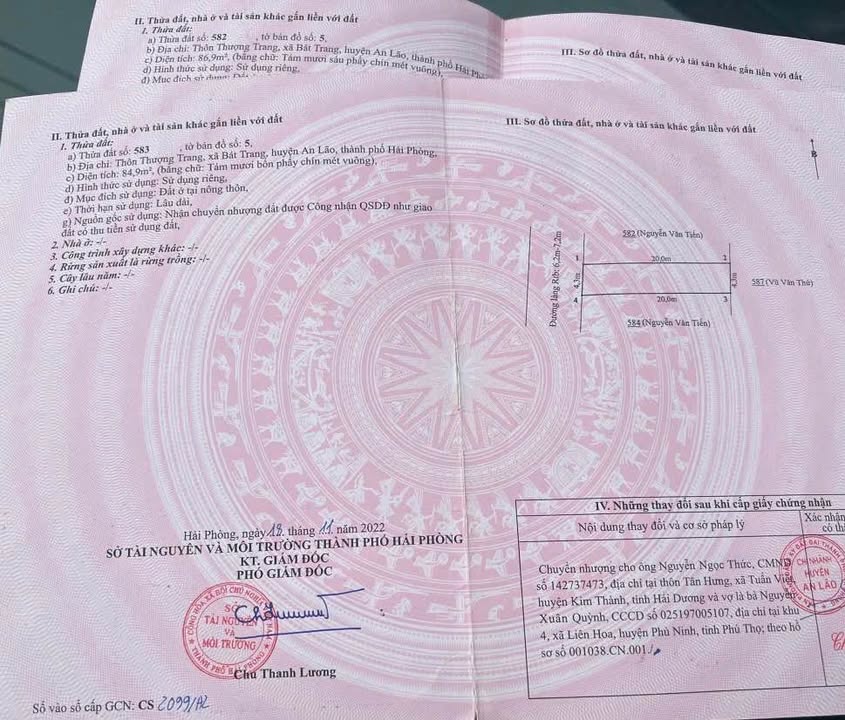 Đất nền Bát Trang An Lão 85m² giá chỉ 1 tỷ - Tiềm năng tăng giá mạnh!