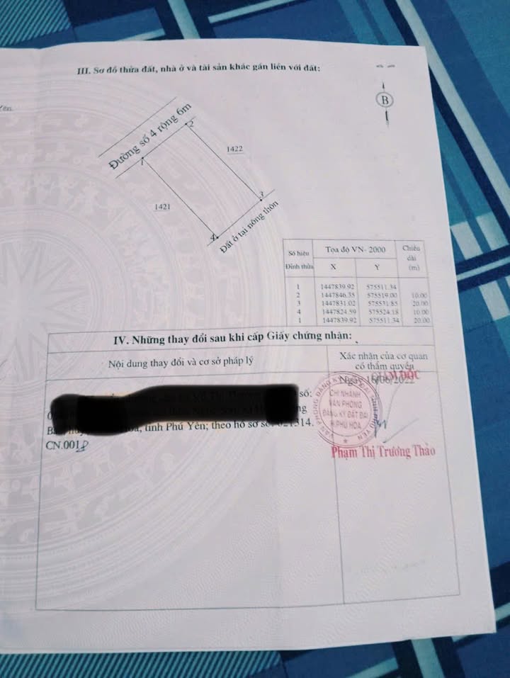 Đất ở Hòa Quang Bắc, Phú Hòa, 200m² giá 800 triệu - Vị trí cao ráo không ngập nước!