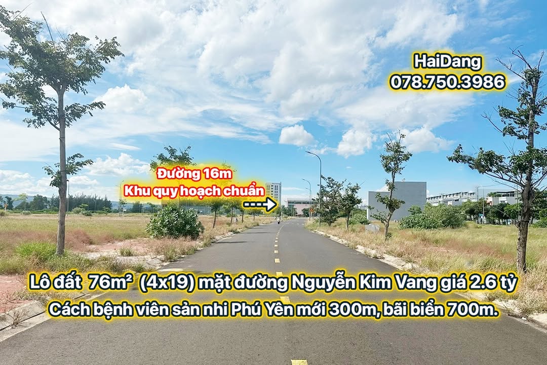 Đất nền 76m² mặt đường Nguyễn Kim Vang, giá 2.6 tỷ - Cơ hội đầu tư tuyệt vời!