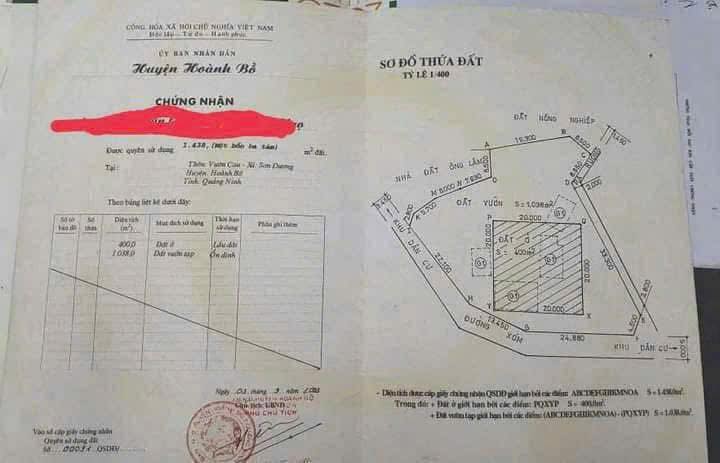 Đất vườn Sơn Dương - Hoành Bồ 1.438m² giá thỏa thuận - Đầu tư lý tưởng!