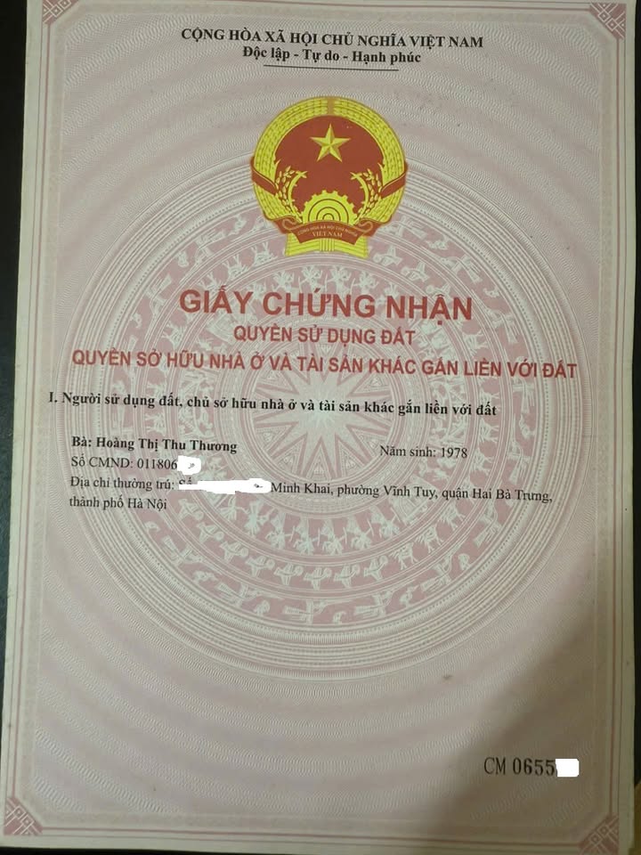 Đất Vĩnh Tuy Hai Bà Trưng 39.5m² giá 9 tỷ - Khu vực quy hoạch sinh thái