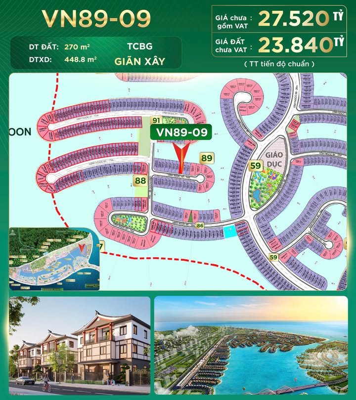 Biệt thự Song Lập 270m² Cần Giờ giá 23.8 tỷ - Cơ hội đầu tư hấp dẫn!