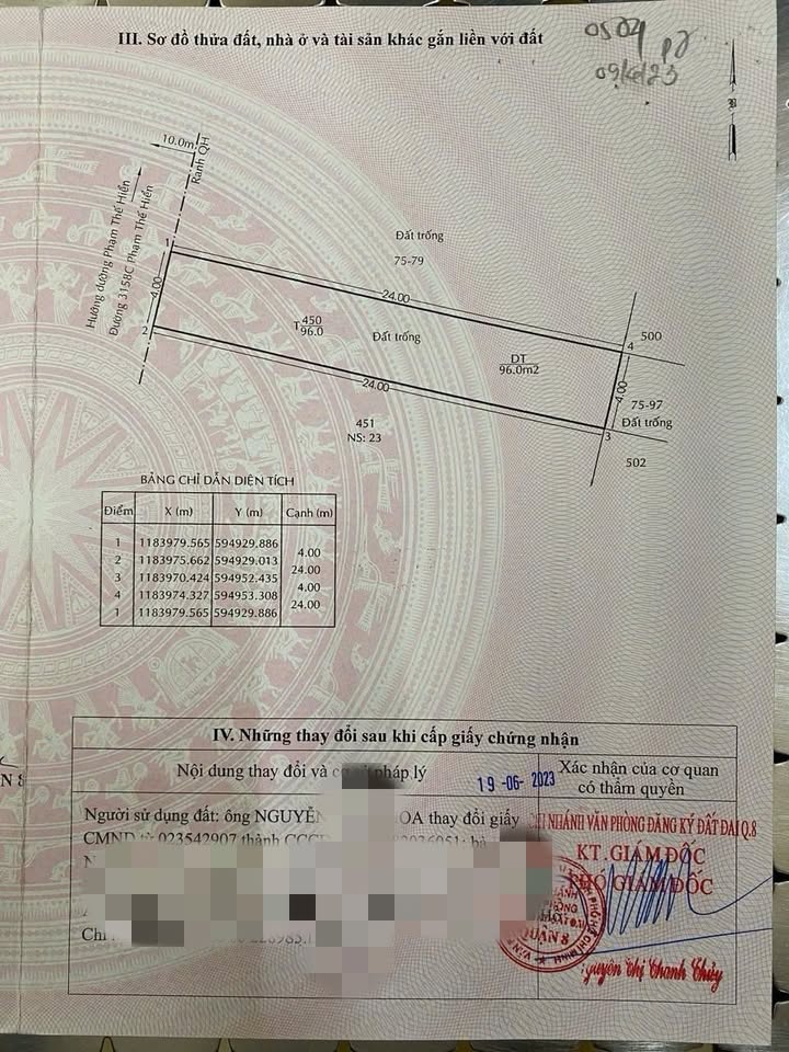 Đất mặt tiền Phạm Thế Hiển, Quận 8, 96m² giá 4.6 tỷ - Cơ hội đầu tư tuyệt vời!