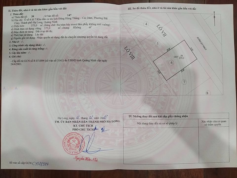 Đất biệt thự Bãi Cháy 375m² giá 64.125 tỷ - Đầu tư sinh lời cao!