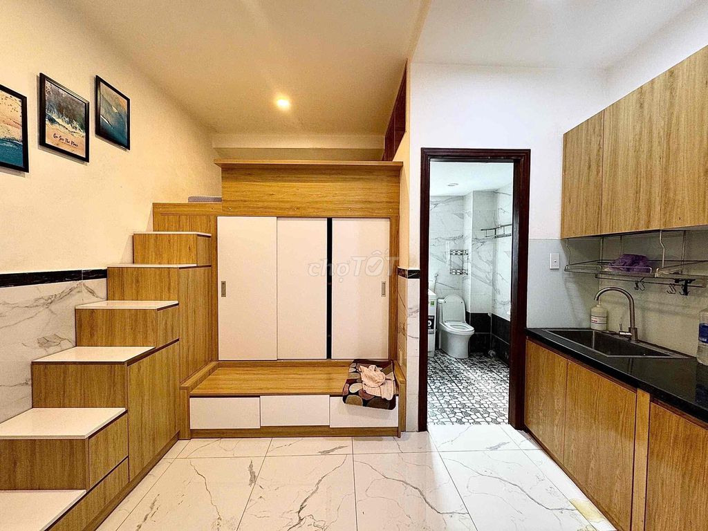 Căn hộ mini Bùi Hữu Nghĩa 35m² giá 4.9 triệu - Full nội thất, giờ giấc tự do!