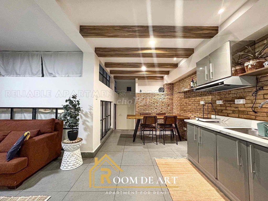 Căn hộ 1 phòng ngủ Nguyễn Văn Trỗi 45m² giá 11 triệu - Thiết kế gỗ sang trọng