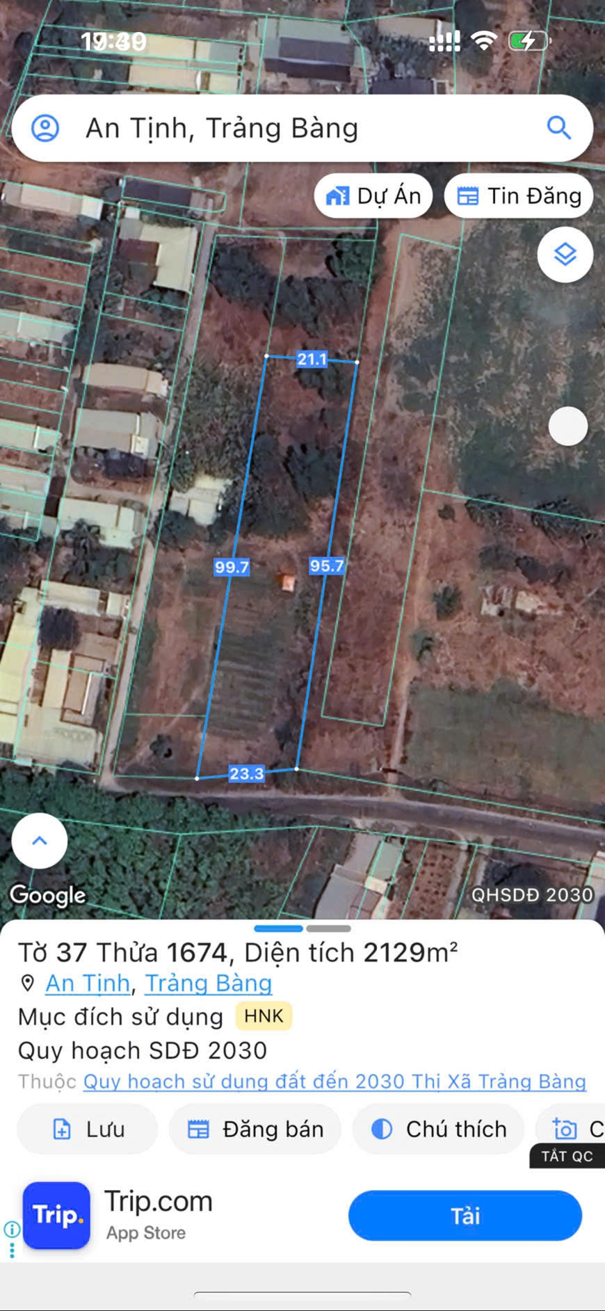 Đất 906m² chính chủ tại phường An Tịnh, Trảng Bàng - Giá 4,4 tỷ ngay cổng KCN