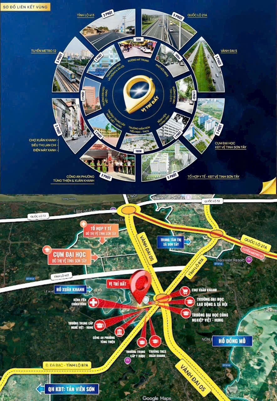 Đất tại Sơn Tây, gần Đại học Công nghiệp Việt Hung, 90m² chỉ 1 tỷ - Đầu tư sinh lời ngay!