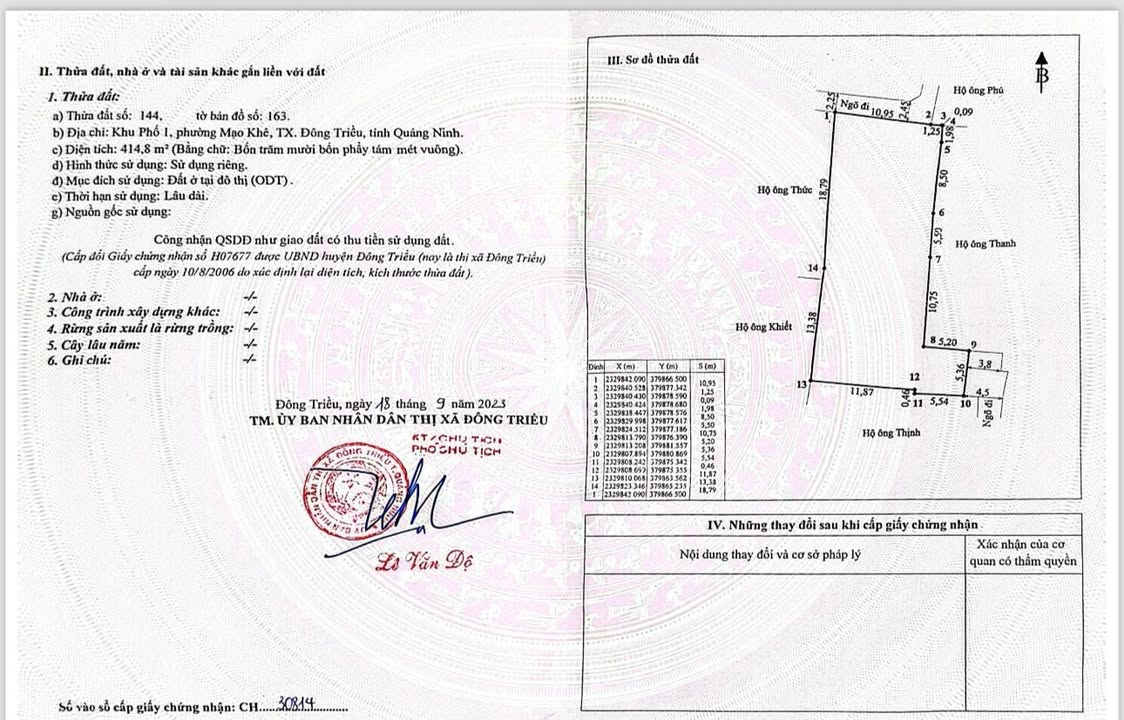 Nhà 3 tầng ngõ 679 Phố 1 Mạo Khê 414m² - Chính chủ cần bán gấp!