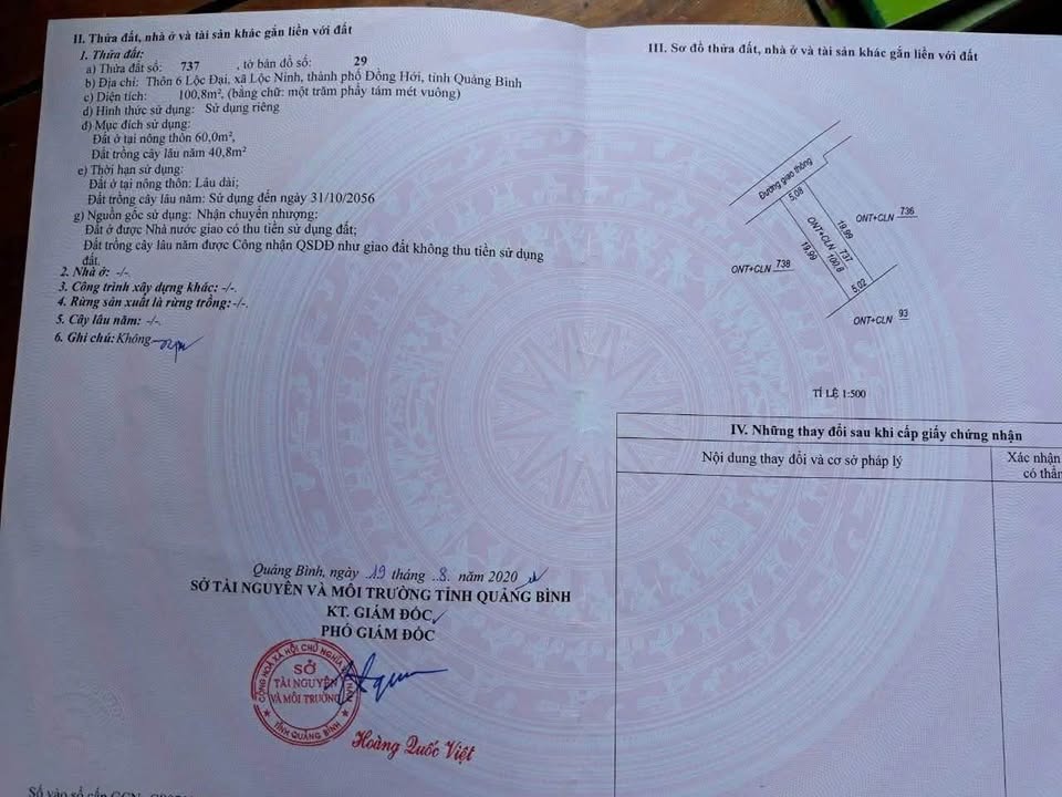 Đất nền Lộc Ninh Đồng Hới 100.35m² giá 700 triệu - Cơ hội đầu tư sinh lời!