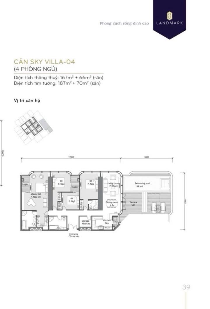 Căn hộ Sky Villas Landmark 81 quận Bình Thạnh 250m² giá 68 tỷ - View đẹp không chắn