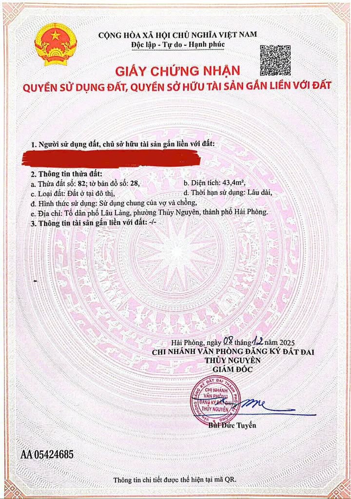 Đất nền tại Hoa Động, Thủy Nguyên - 43m² giá chỉ 1.4 tỷ - Cơ hội đầu tư hiếm có!