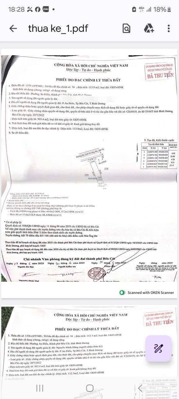 Đất nền An Điền Bến Cát 112m² giá 850 triệu - Hỗ trợ ngân hàng