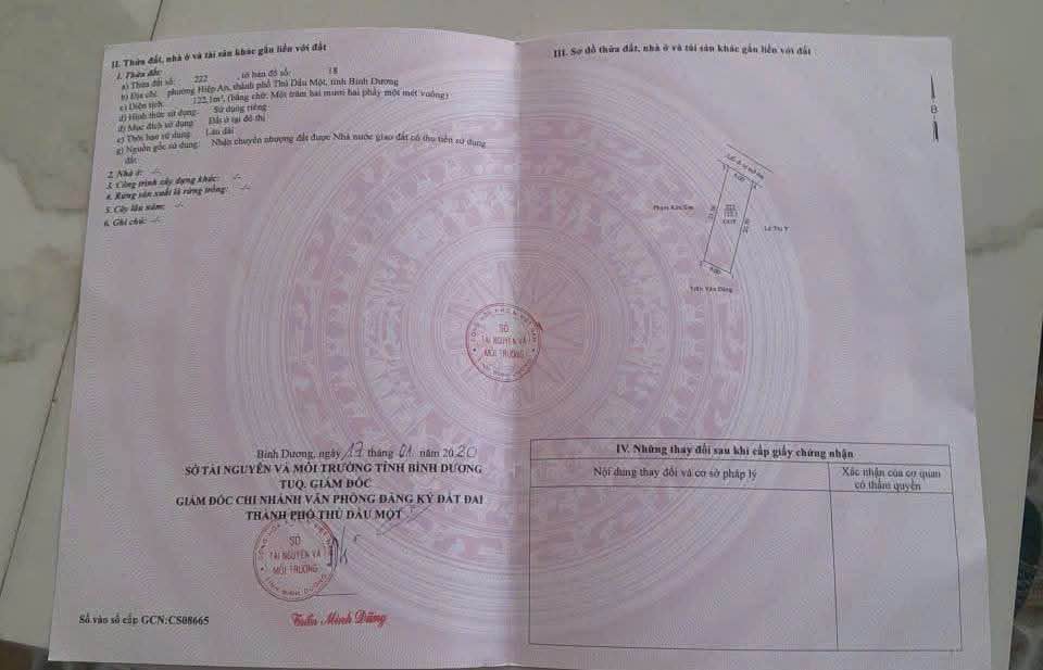 Đất thổ cư Hiệp An, Thủ Dầu Một 126m² giá 1,7 tỷ - Đường bê tông, sổ hồng chính chủ!