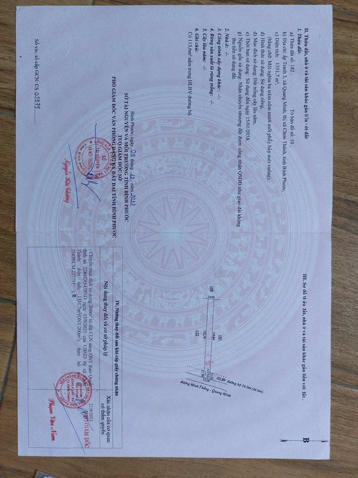 Đất nền mặt tiền đường Liên xã Quang Minh, Chơn Thành 1240m² - Tiềm năng đầu tư lớn!